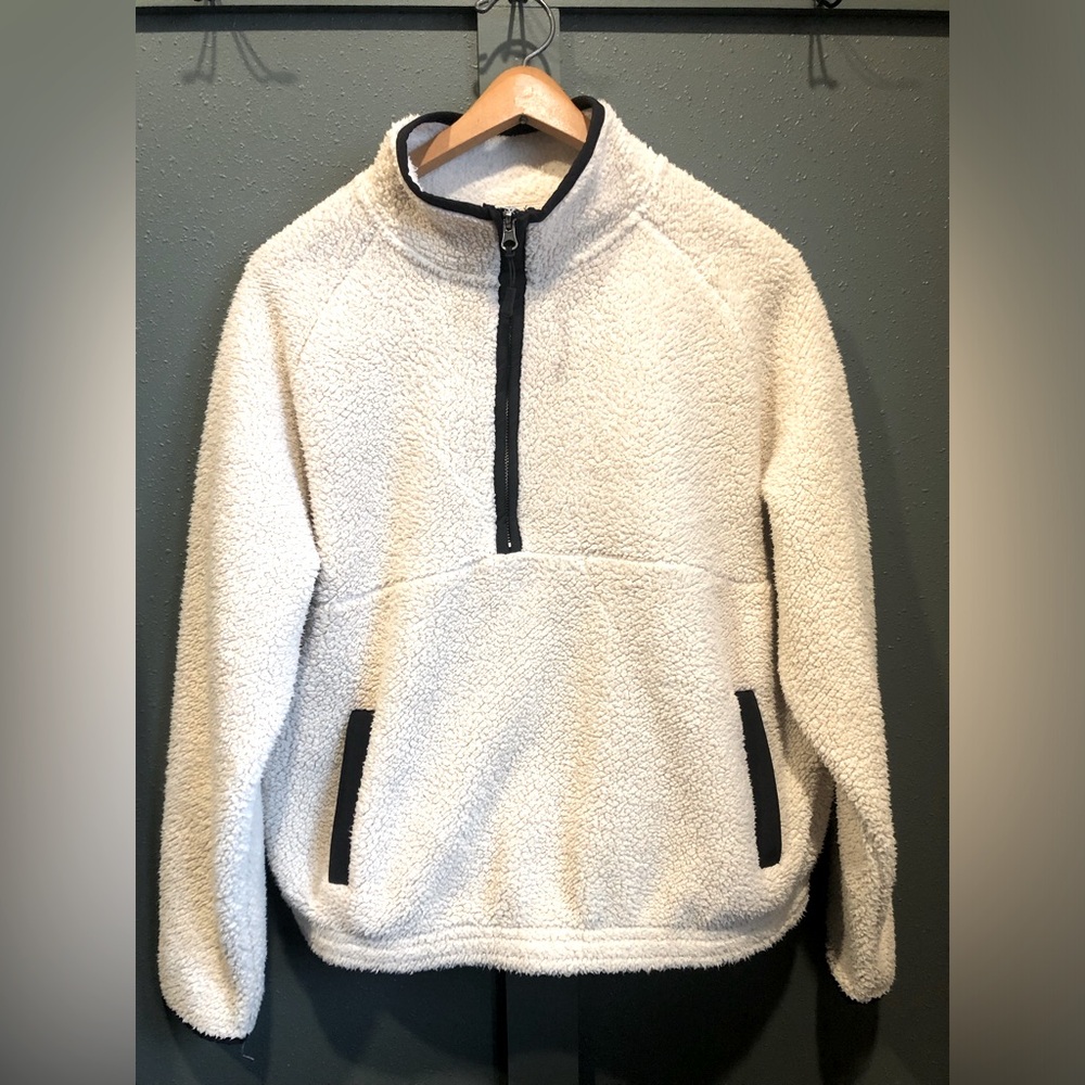 1/4 zip Sherpa - like new!